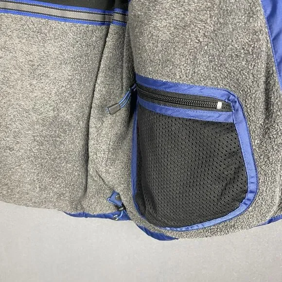 Gap Vest Men Small Blue Down Filled Puffer Zip Out Hood Pockets Gorpcore - Picture 12 of 16